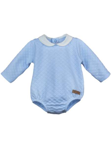 Calamaro blue collared romper - 2-3 weeks turnaround