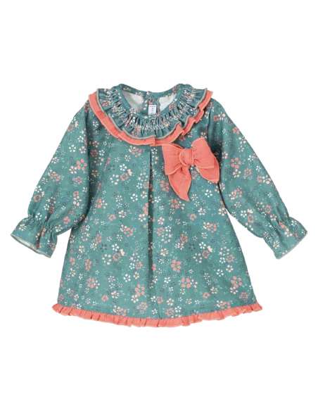 Calamaro teal floral dress - 2-3 weeks turnaround