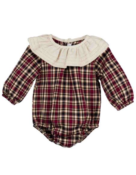 Calamaro tartan collared romper - 2-3 weeks turnaround