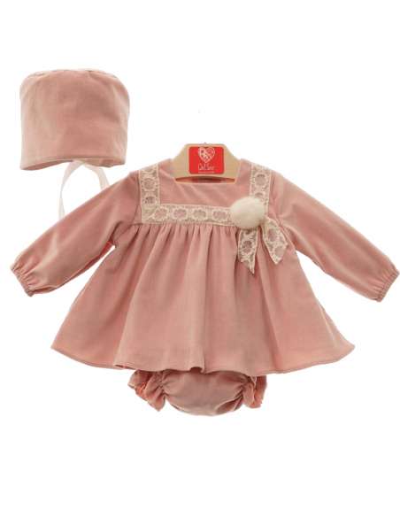 Del sur pink pom dress set - 2-3 weeks turnaround