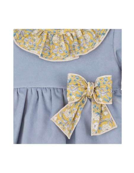 Calamaro blue yellow floral dress - 2-3 weeks turnaround