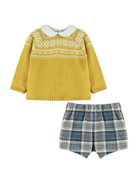 Babyferr mustard tartan shorts set - 2-3 weeks turnaround