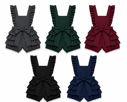 LPP SCHOOL UNIFORM - Frill bum romper (READY TO SEND. LAST SEASONS COLLECTION)