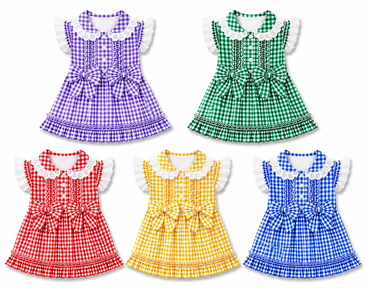 LPP SCHOOL UNIFORM - Double bow gingham dress (READY TO SEND. LAST SEASONS COLLECTION)