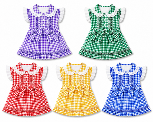 LPP SCHOOL UNIFORM - Double bow gingham dress (READY TO SEND. LAST SEASONS COLLECTION)