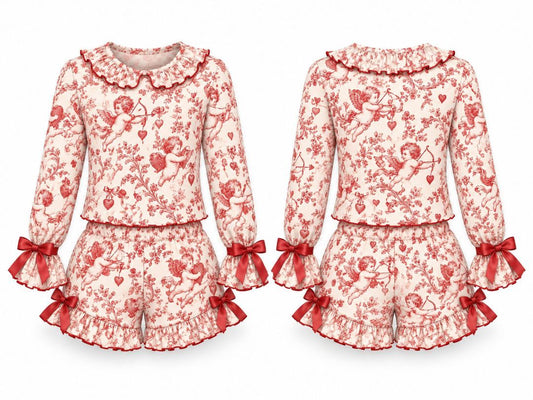 LPP VALENTINES COLLECTION - Womens cupid toile pyjamas (DELIVERY JANUARY)