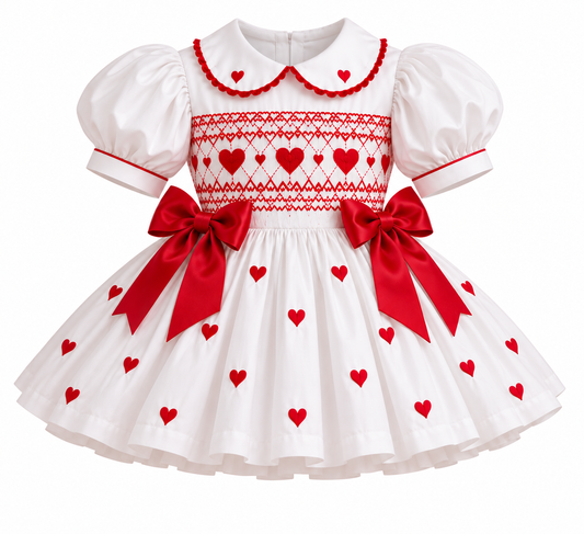 LPP VALENTINES COLLECTION - Love hearts smock dress (DELIVERY JANUARY)
