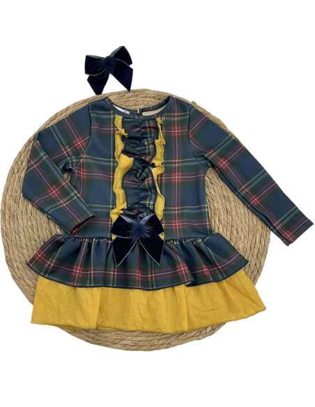 Alma mustard tartan dress - 2-3 weeks turnaround