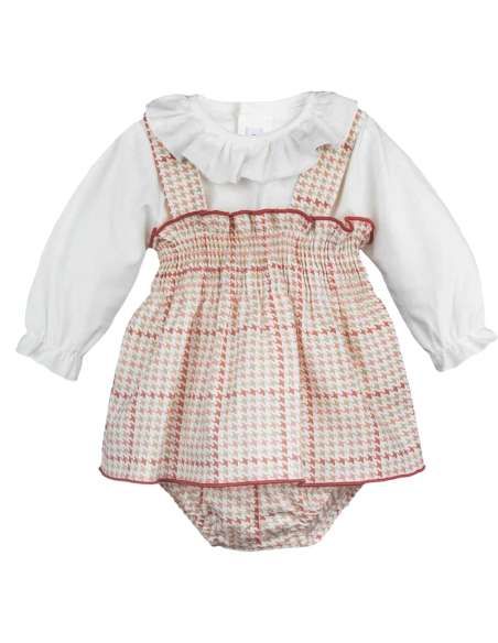 Calamaro checked pinafore set - 2-3 weeks turnaround