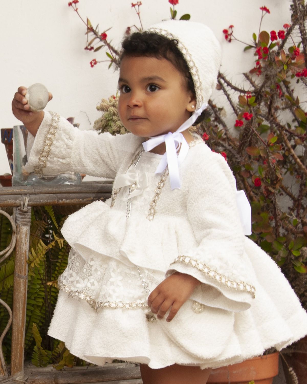 SONATA PREORDER (4-6wk turnaround) - Cream Chanel puffball dress IN24-01