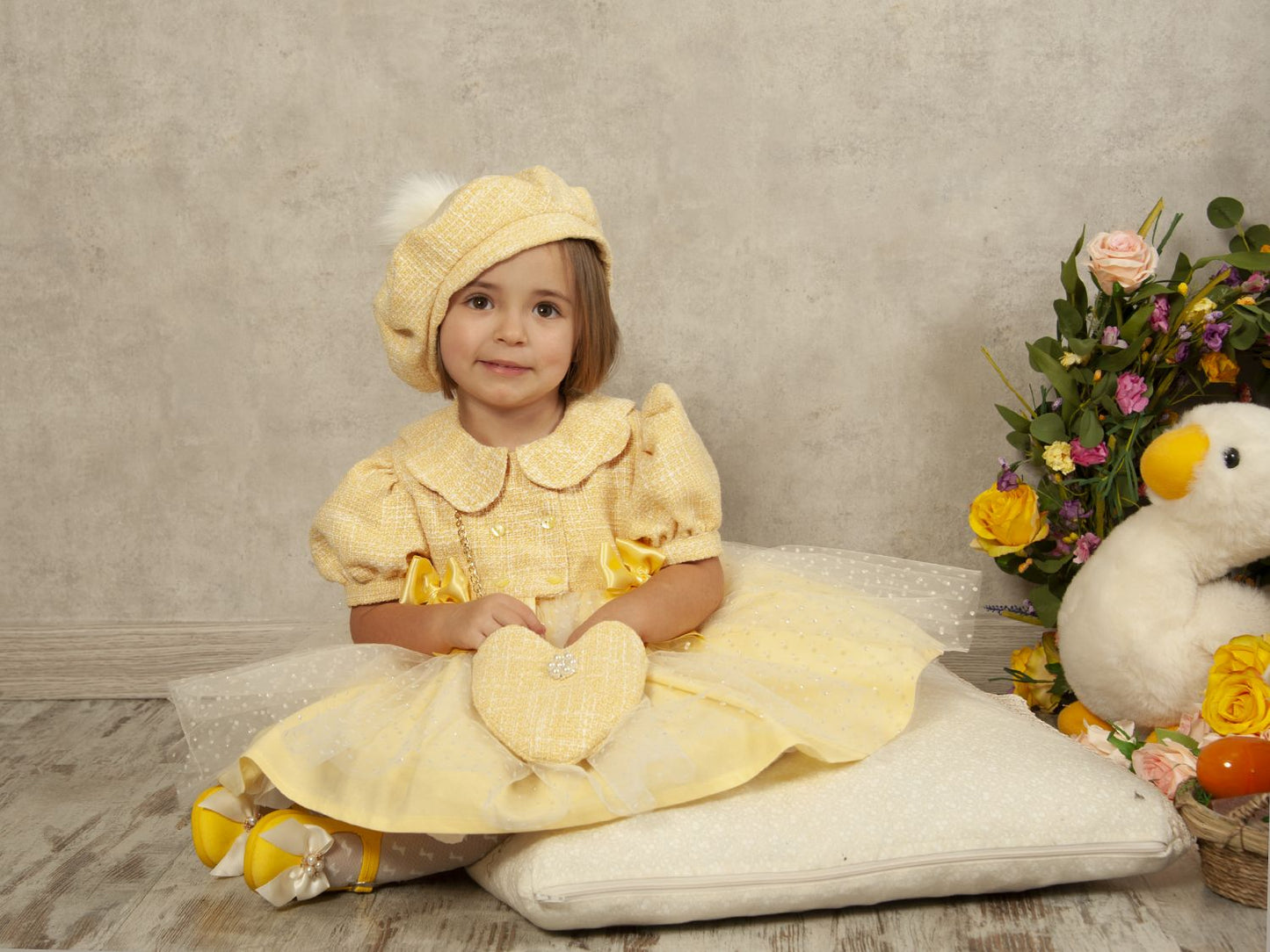 SONATA PREORDER (4-6wk turnaround) - Yellow Chanel dress with tulle VE24-04