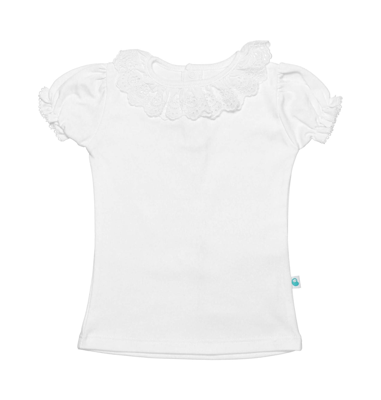 Broderie anglaise frill collared vest short sleeved (HANDMADE IN PORTUGAL 10-14 DAY TURNAROUND)