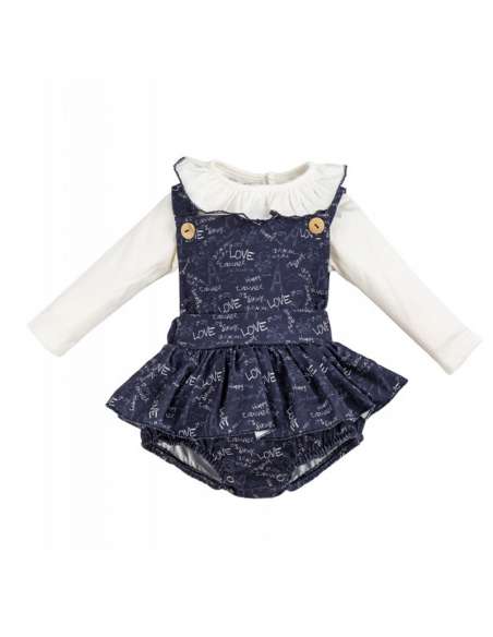 Alber navy romper set - 2-3 weeks turnaround