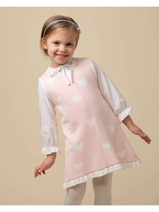 Caramelo Pink Knitted Heart Dress and Blouse
- (ON ORDER 10 DAY DELIVERY)