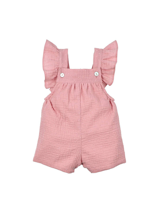 Rose pink dungarees (HANDMADE IN PORTUGAL 10-14 DAY TURNAROUND)