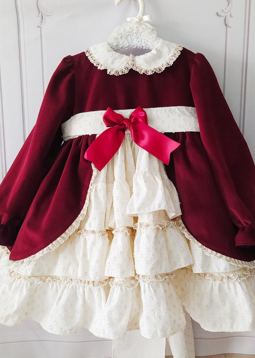 SONATA PREORDER (4-6wk turnaround) - Burgundy velvet dress IN21-01