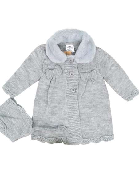 Grey knit coat set - 2-3 weeks turnaround