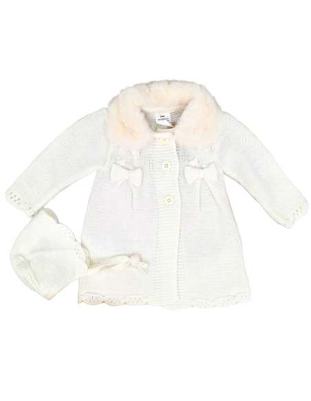 Cream knit coat set - 2-3 weeks turnaround