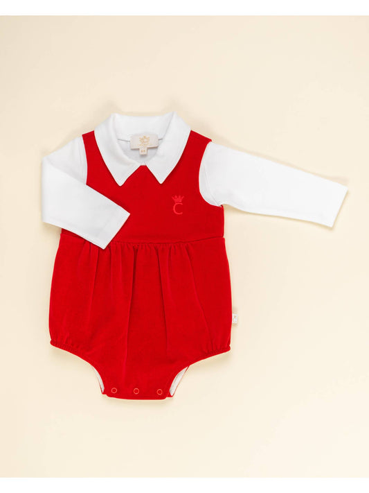 Caramelo red velour romper set
- (ON ORDER 10 DAY DELIVERY)