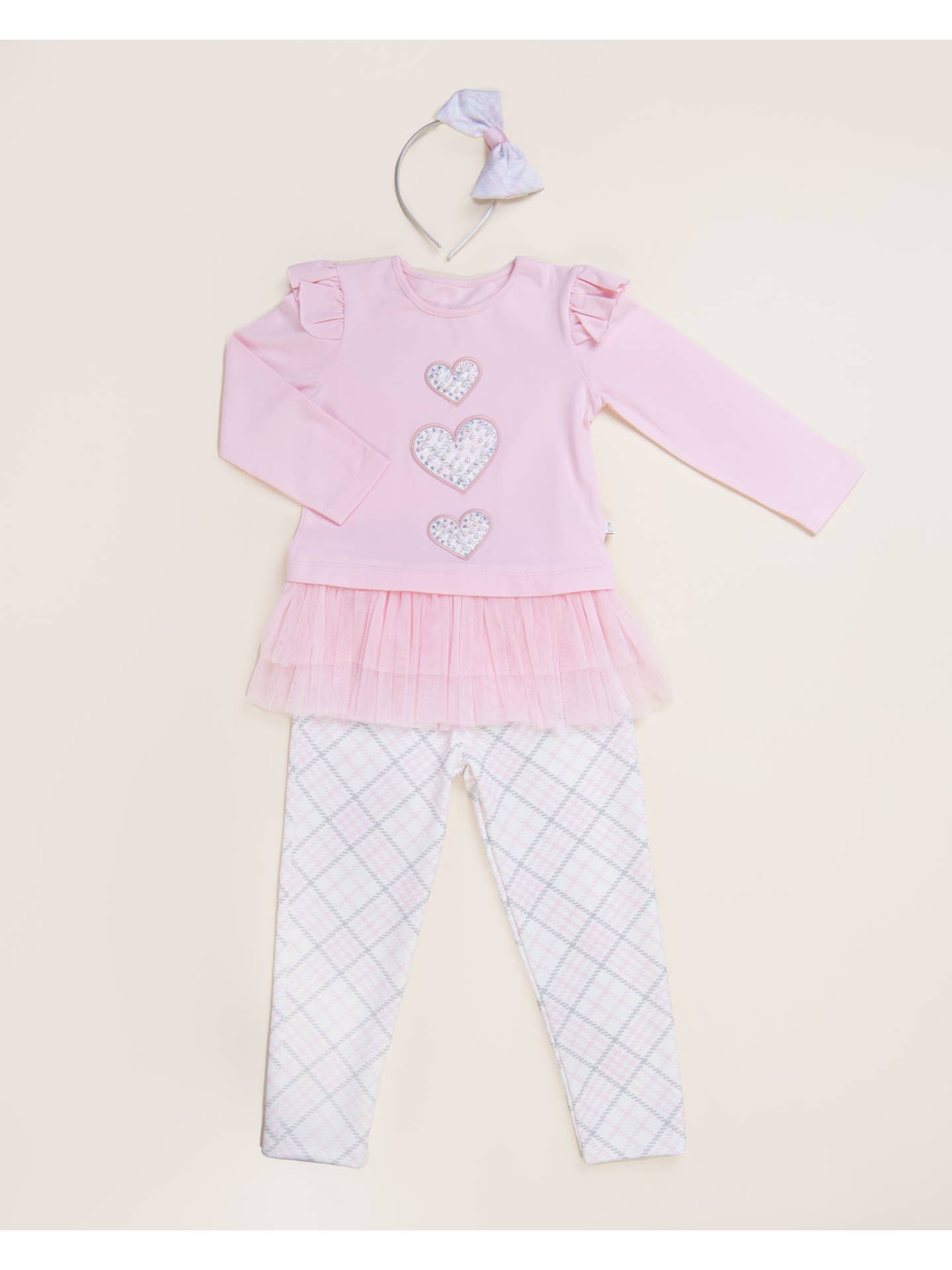 Caramelo Trio Pearl Heart Legging Set
- (ON ORDER 10 DAY DELIVERY)