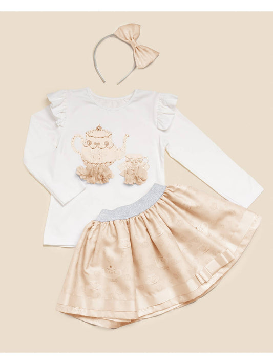 Caramelo Mink Diamanté Teapot Skirt Set
- (ON ORDER 10 DAY DELIVERY)