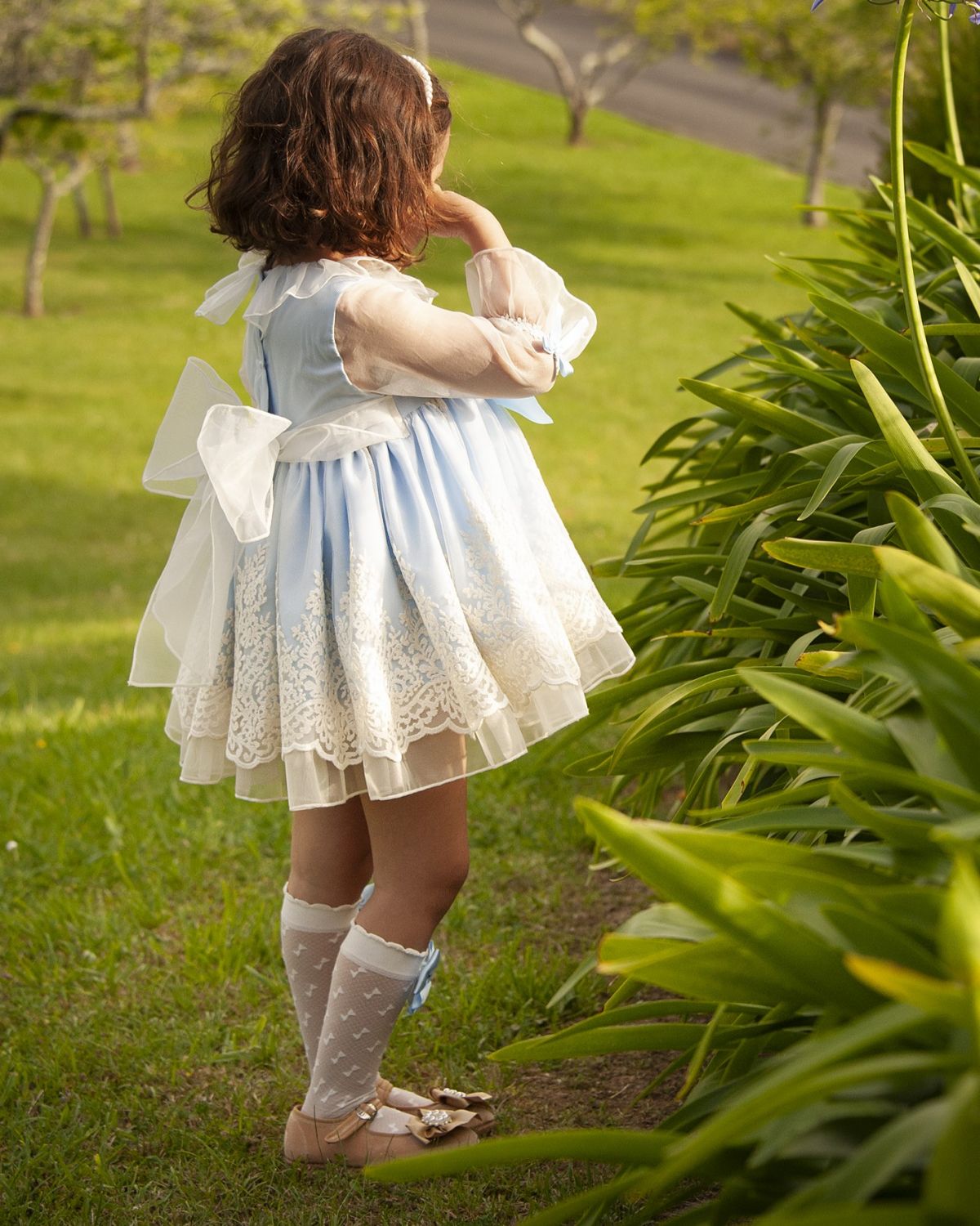 SONATA PREORDER (4-6wk turnaround) - Blue organza dress IN23-49