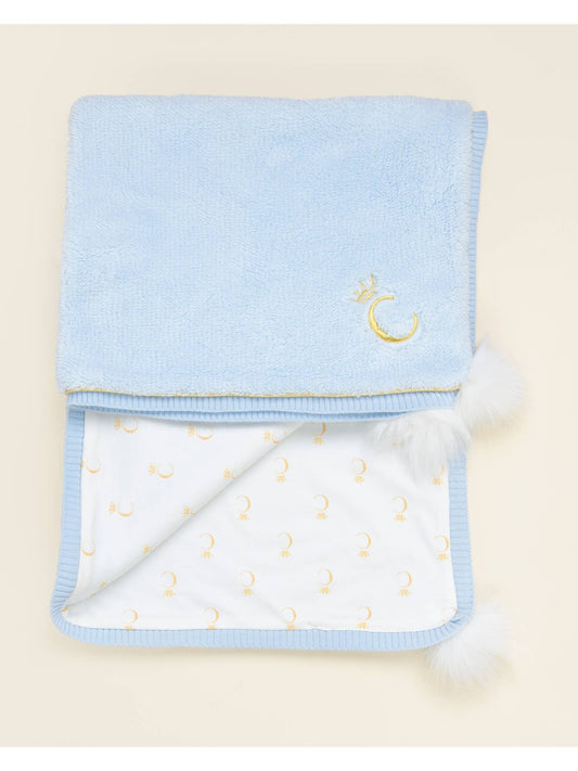 Caramelo blue pom pom blanket
- (ON ORDER 10 DAY DELIVERY)