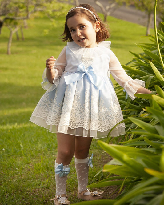 SONATA PREORDER (4-6wk turnaround) - Blue organza dress IN23-49