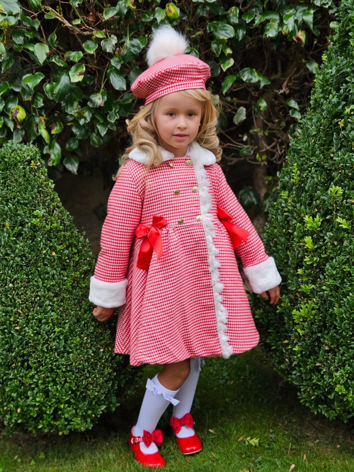 SONATA PREORDER (4-6wk turnaround) - Red houndstooth coat IN23-60