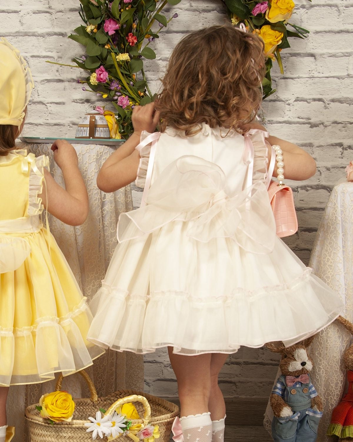 SONATA PREORDER (4-6wk turnaround) - Cream flower smock PC23-09