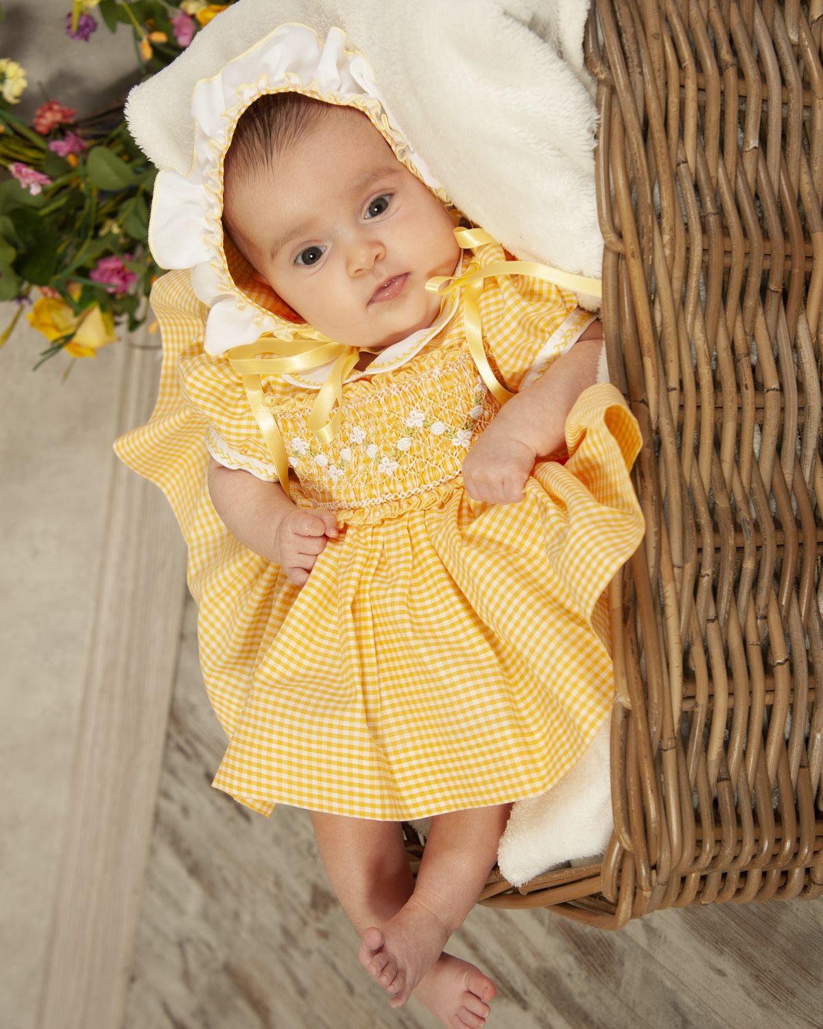 SONATA PREORDER (4-6wk turnaround) - Yellow gingham smock VE24-14