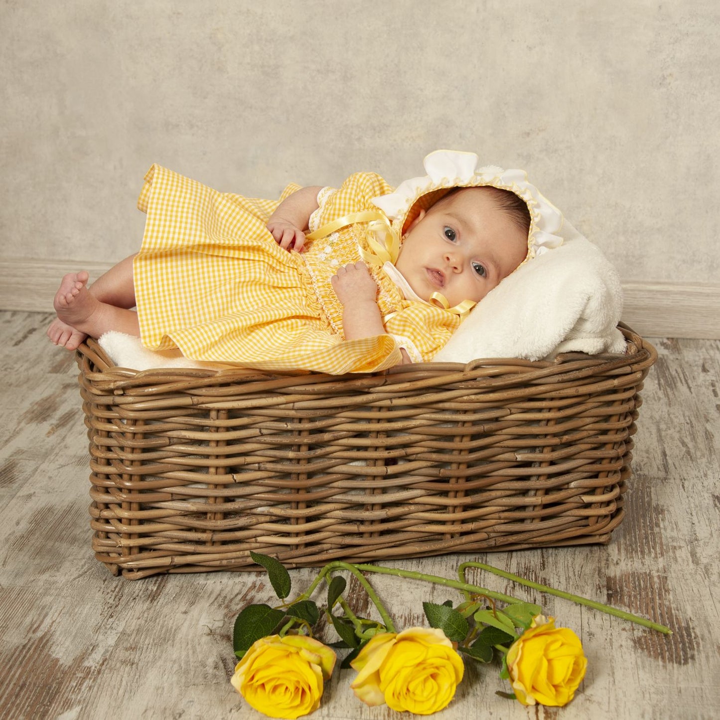 SONATA PREORDER (4-6wk turnaround) - Yellow gingham smock VE24-14