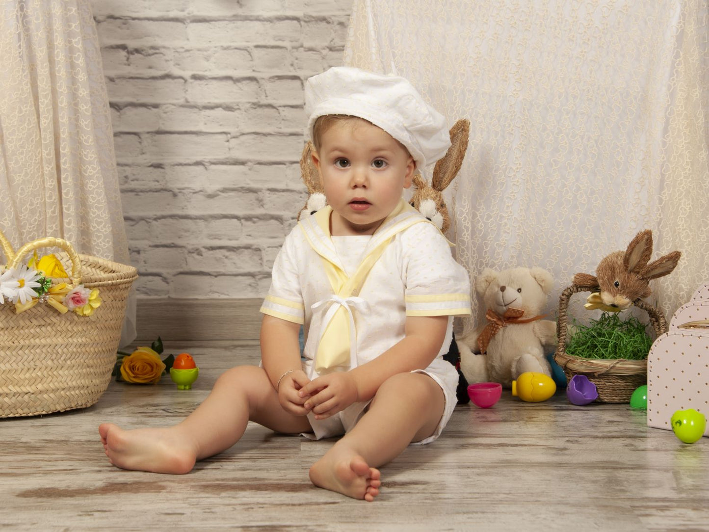 SONATA PREORDER (4-6wk turnaround) - Yellow sailor boys shorts set PC23-11