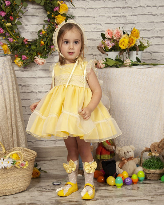 SONATA PREORDER (4-6wk turnaround) - Yellow flower smock PC23-10