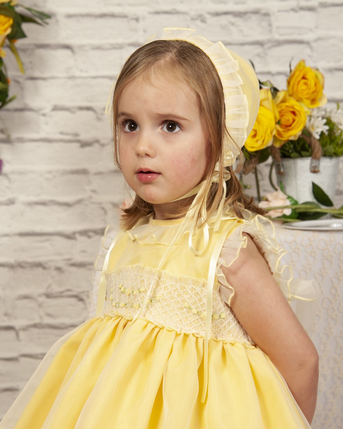 SONATA PREORDER (4-6wk turnaround) - Yellow flower smock PC23-10
