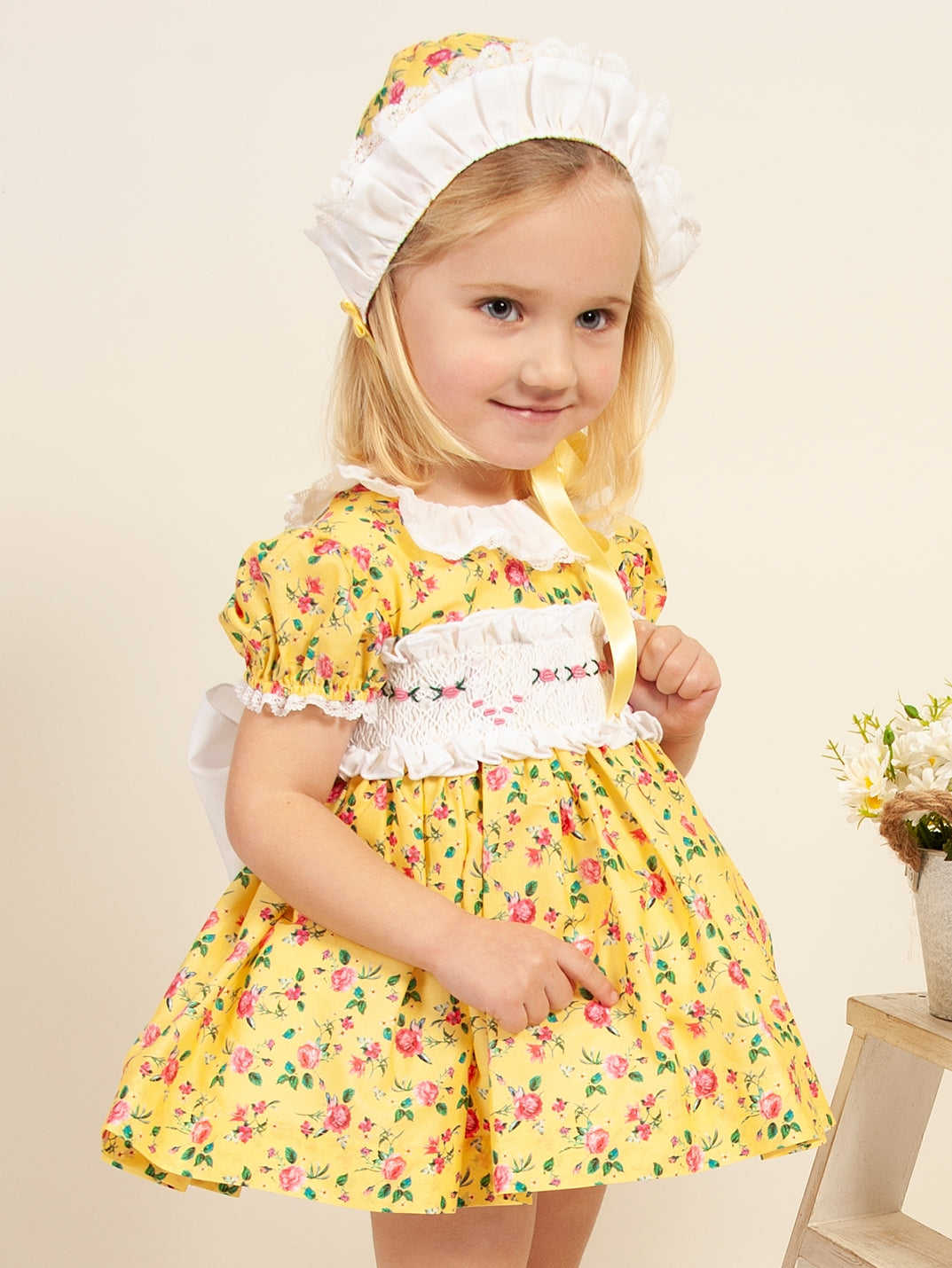SONATA PREORDER (4-6wk turnaround) - Yellow floral smock VE22-26
