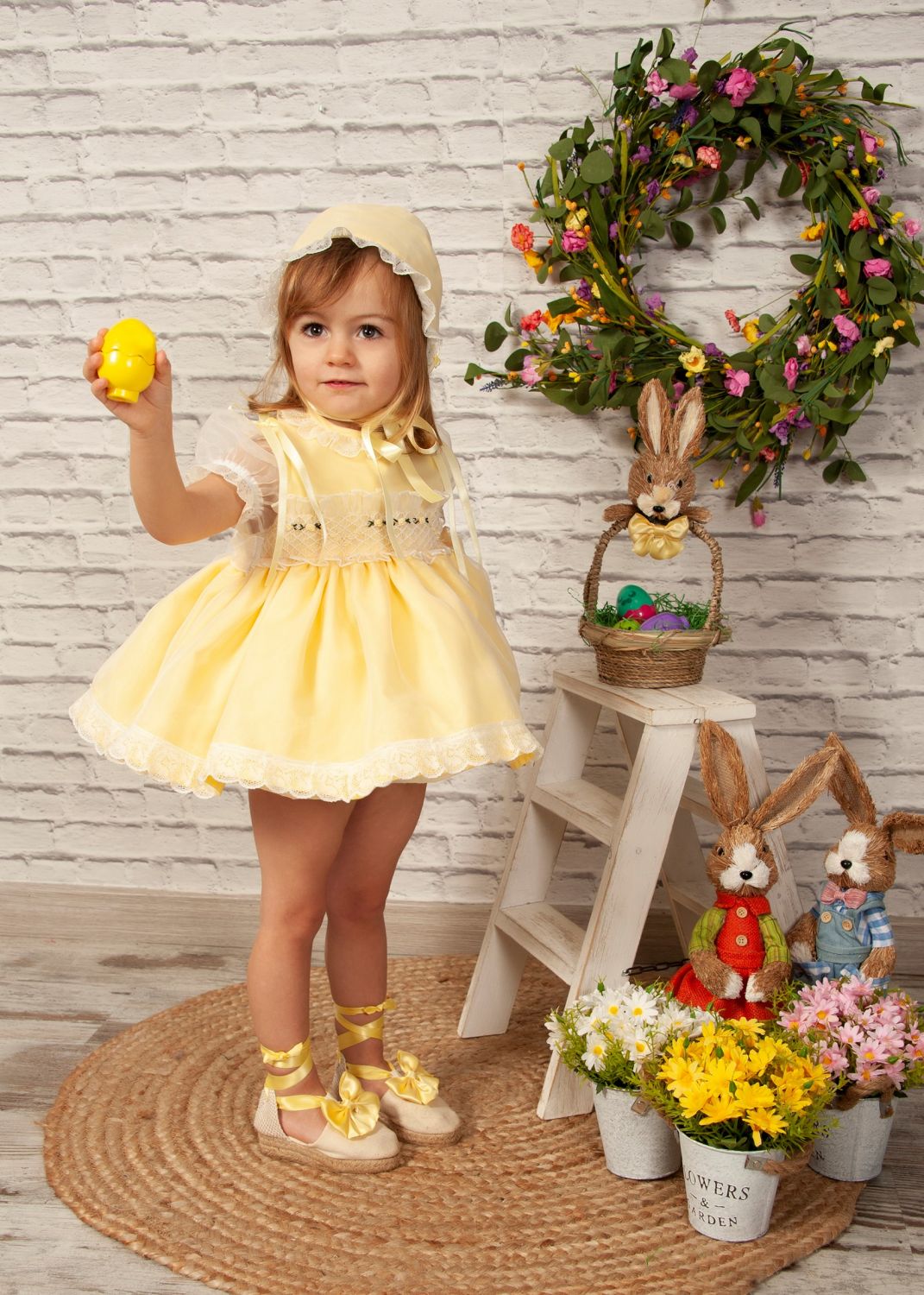 SONATA PREORDER (4-6wk turnaround) - Yellow organza rose dress VE22-01