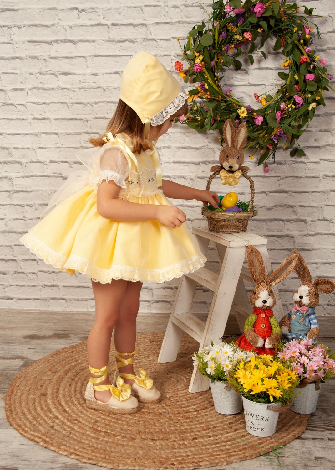 SONATA PREORDER (4-6wk turnaround) - Yellow organza rose dress VE22-01