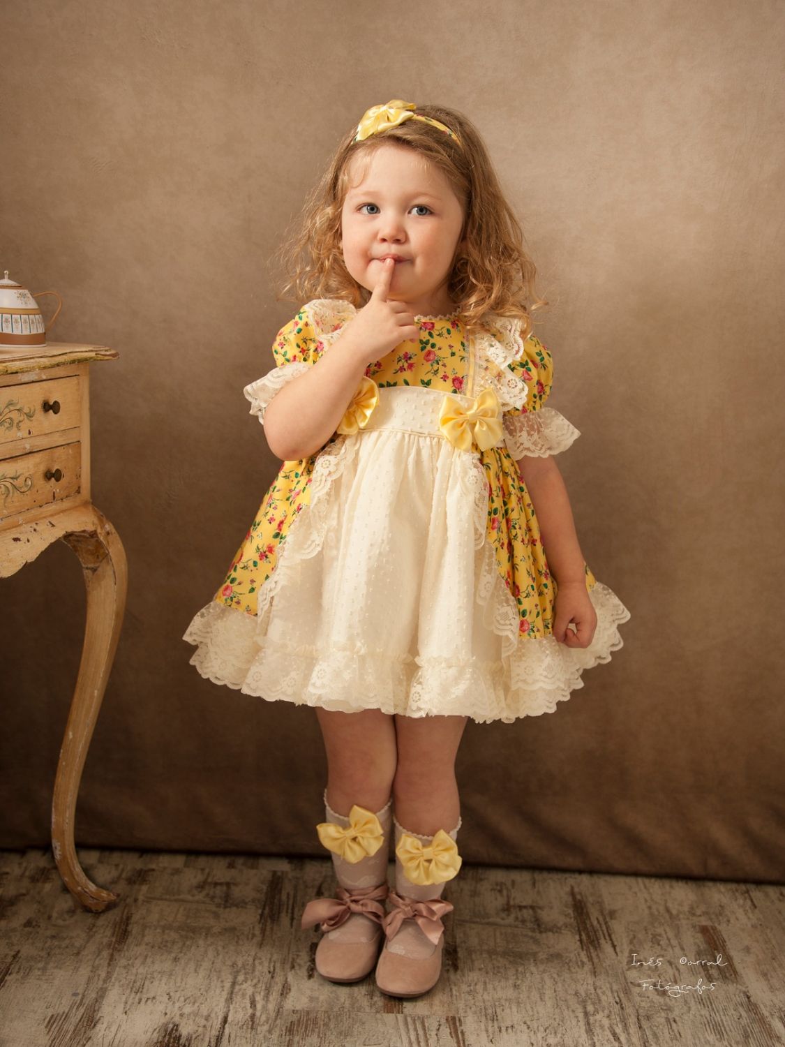 SONATA PREORDER (4-6wk turnaround) - Yellow springtime lace dress VE21-28