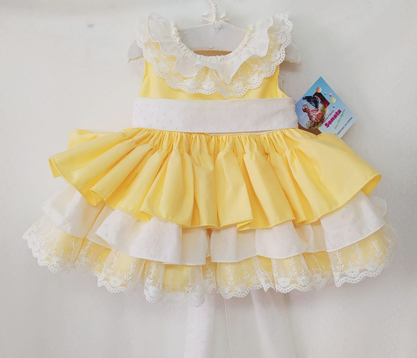 SONATA PREORDER (4-6wk turnaround) - Girls lemon layered dress 36