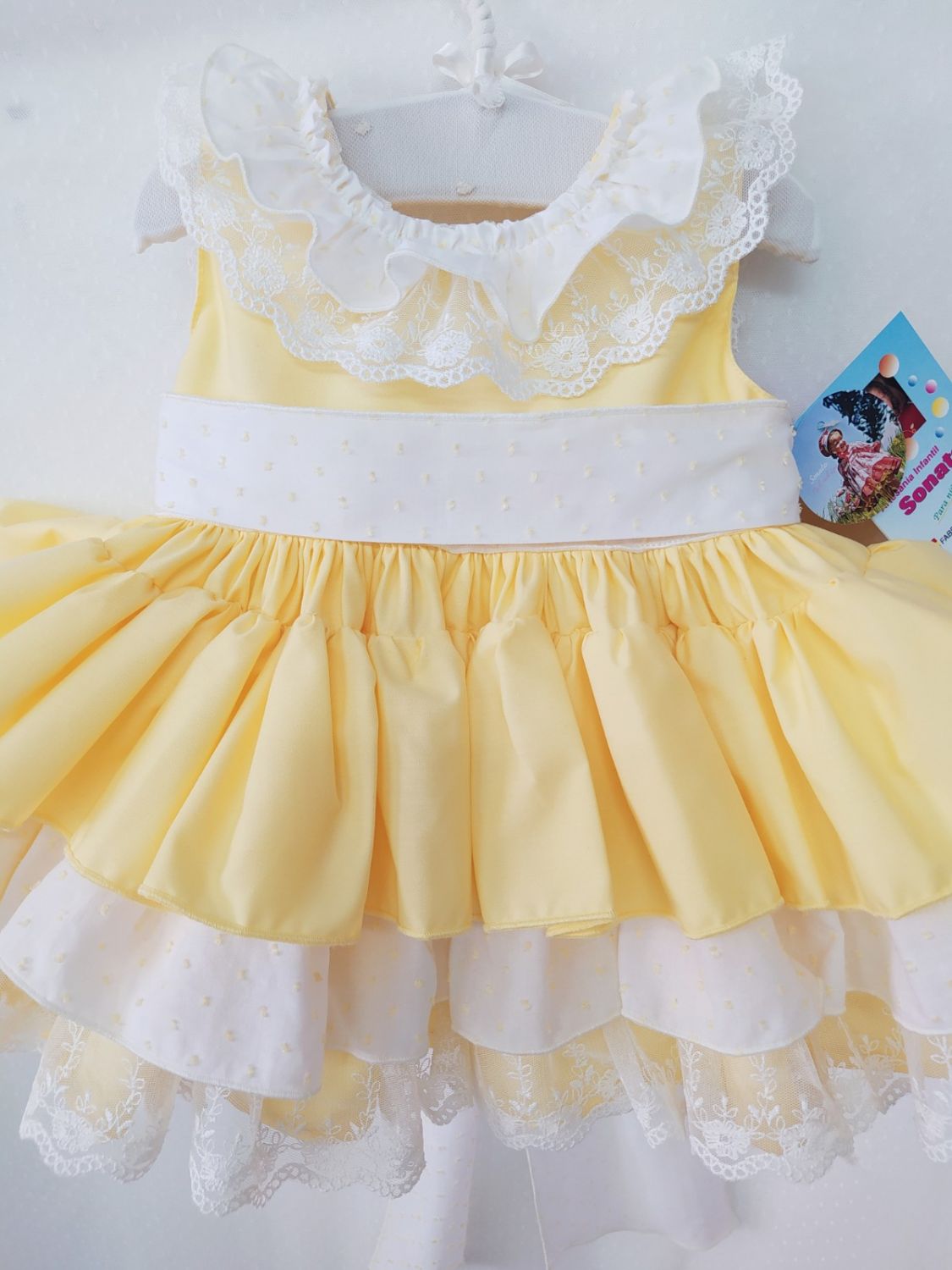 SONATA PREORDER (4-6wk turnaround) - Girls lemon layered dress 36
