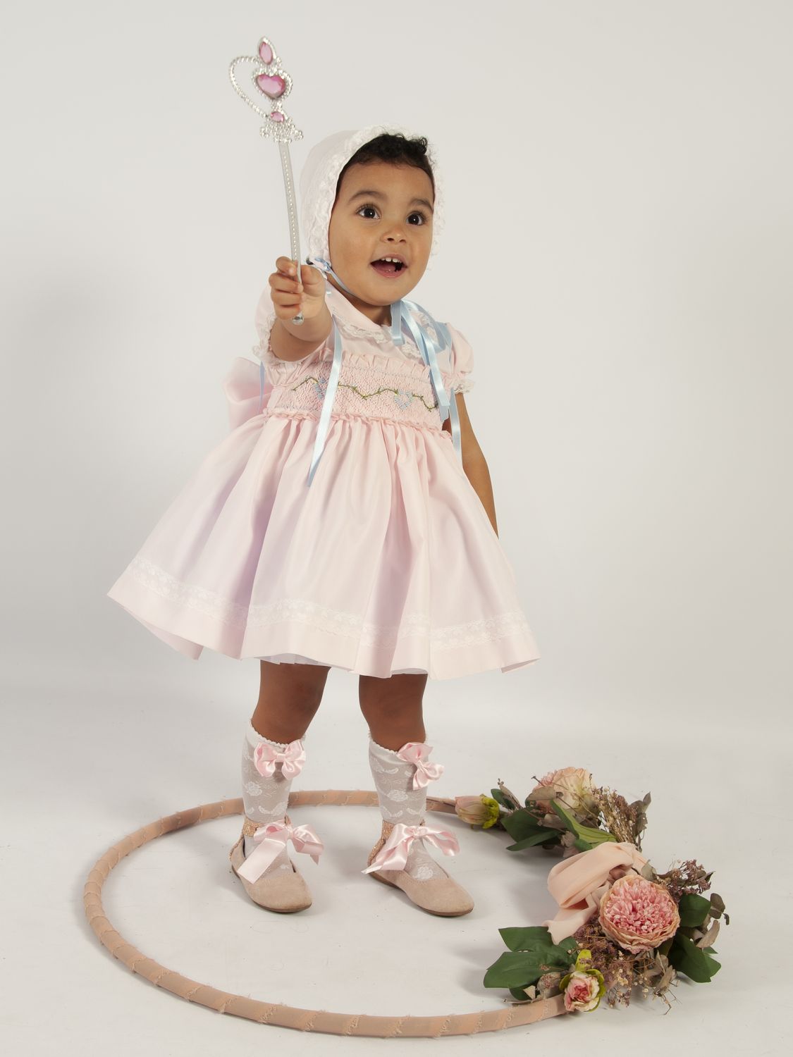 SONATA PREORDER (4-6wk turnaround) - Girls pink and blue smock puffball VE24-26
