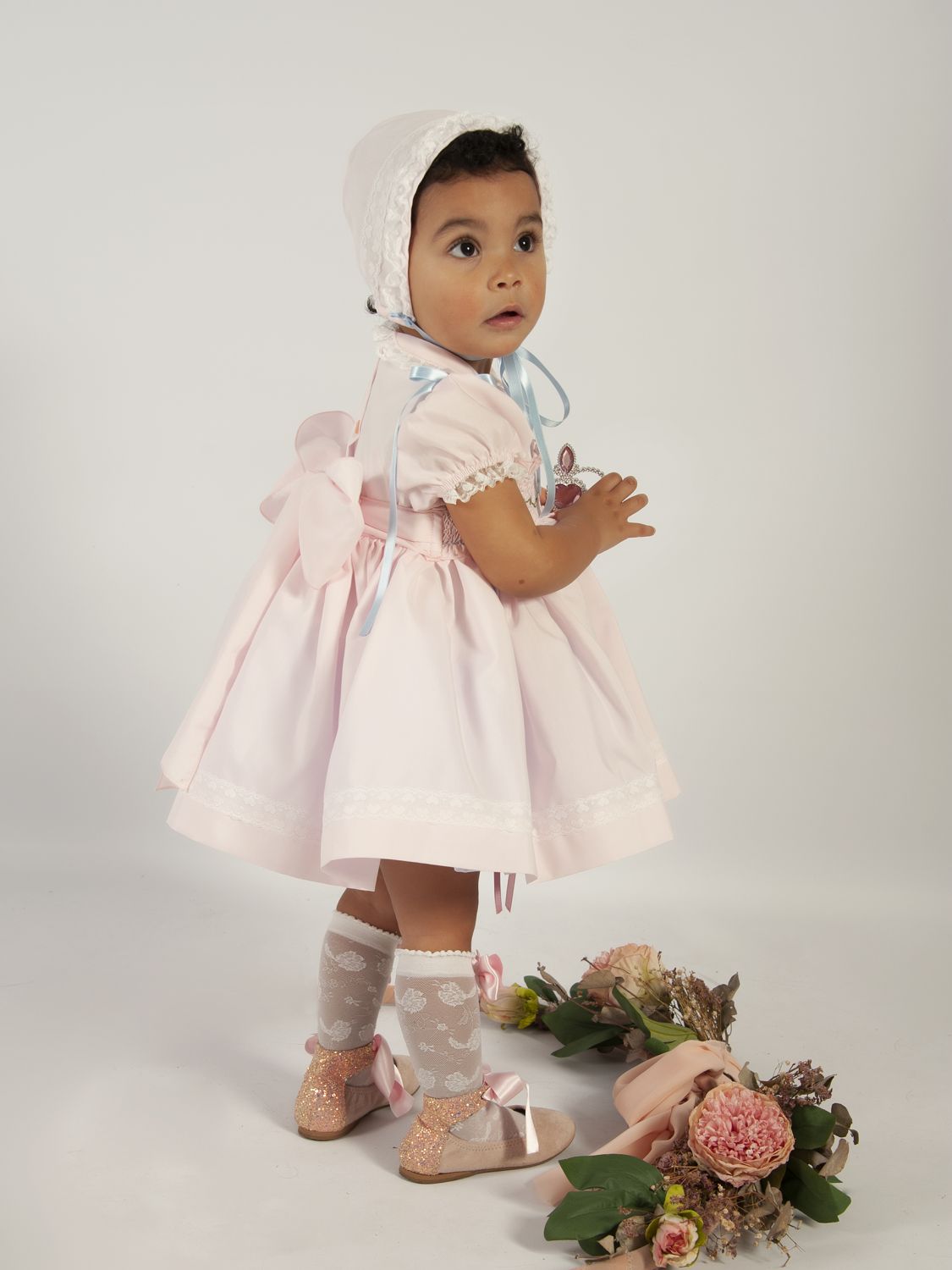 SONATA PREORDER (4-6wk turnaround) - Girls pink and blue smock puffball VE24-26