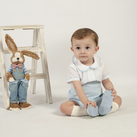 SONATA PREORDER (4-6wk turnaround) - Boys blue shorts set VE24-16