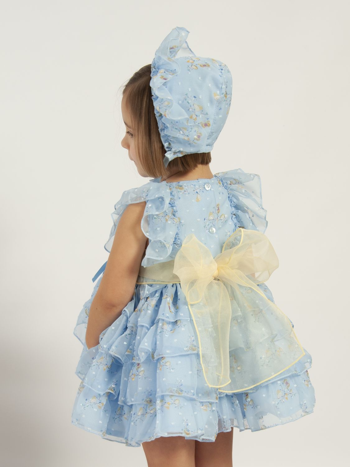 SONATA PREORDER (4-6wk turnaround) - Girls blue layered butterfly puffball VE24-15