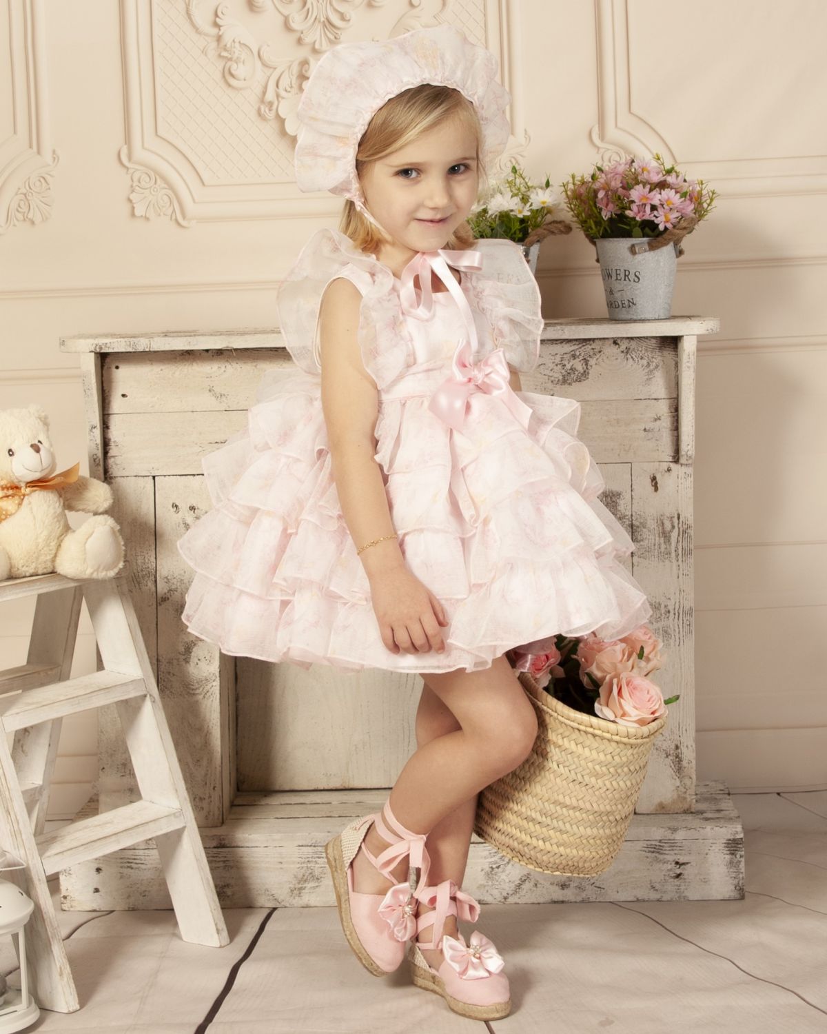 SONATA PREORDER (4-6wk turnaround) - Pink layered organza puffball VE23-11