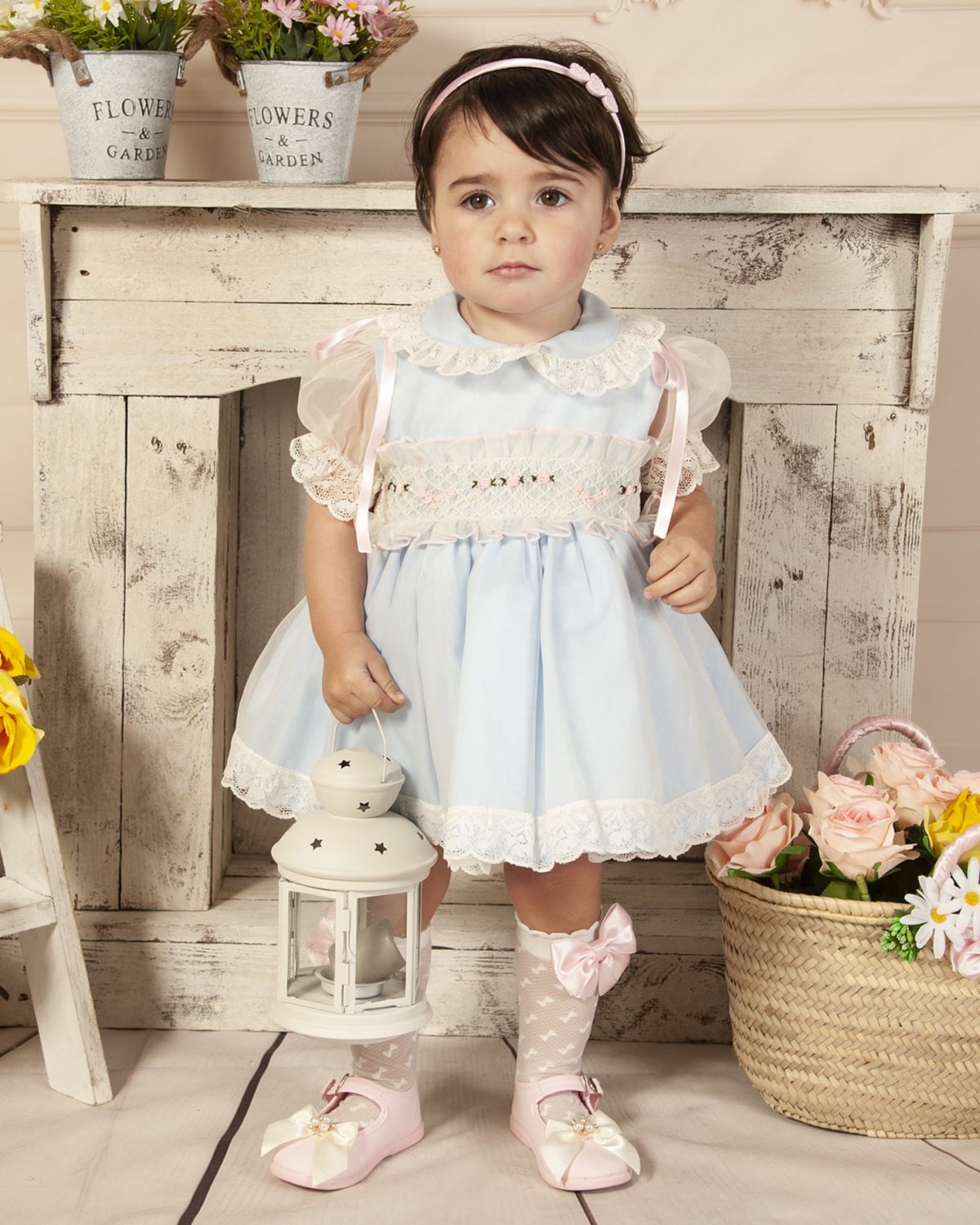 SONATA PREORDER (4-6wk turnaround) - Blue organza smocked puffball VE23-03