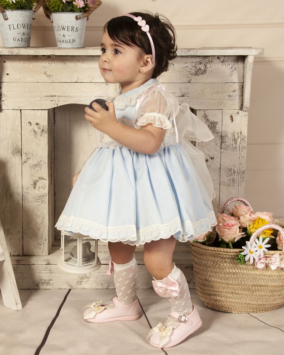 SONATA PREORDER (4-6wk turnaround) - Blue organza smocked puffball VE23-03