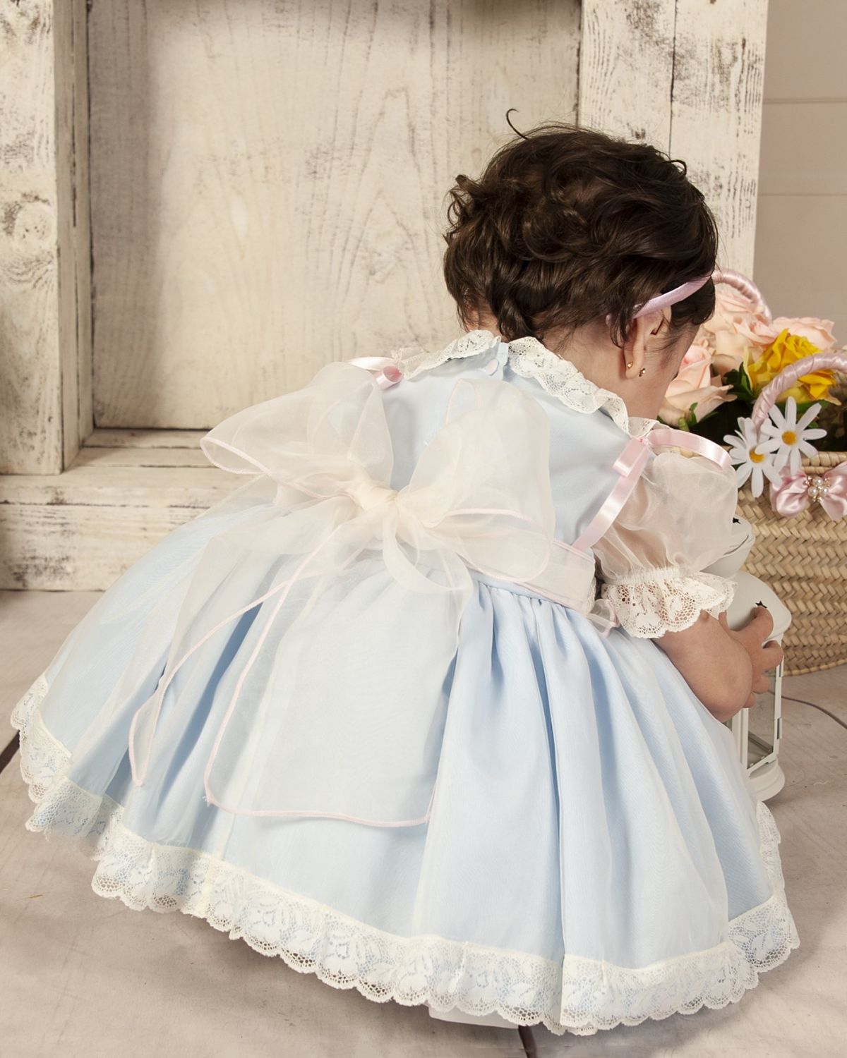 SONATA PREORDER (4-6wk turnaround) - Blue organza smocked puffball VE23-03