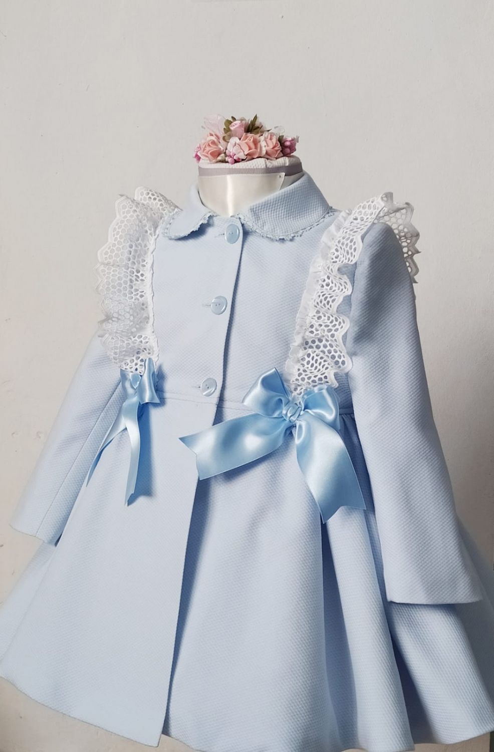 SONATA PREORDER (4-6wk turnaround) - Baby blue lace coat 329